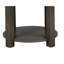 Table de bout en bois avec ports USB et tablette de rangement inférieure