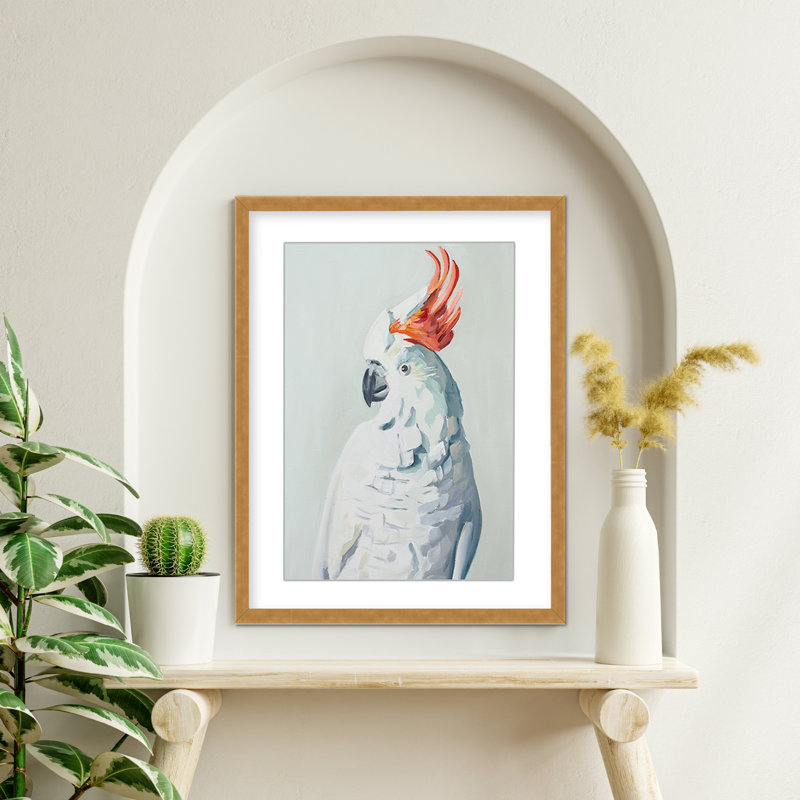 Nature Inspired White Cockadoo by Jenny Westenhofer, 30" H x 24" W