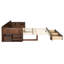 Lit de jour double avec bureau amovible, tiroirs de rangement et table d'appoint hydraulique, lit de jour multifonction espresso-1503886660-1503886662
