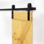 Double Solid Pine Wood Barn Door Set-118106275