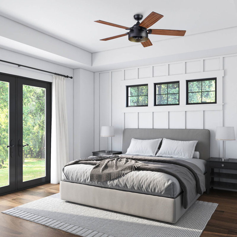 Octavia 52" Ceiling Fan with LED Light, Matte Black