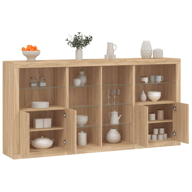 Badhir 202cm Sideboard, Sonoma Oak