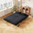 Velvet Black 55″ Convertible Chair Bed, Tri-Fold Sofa Bed With Adjustable Backrest & Pillow, Leisure Chaise Lounge Couch With Sturdy Steel Frame For Home & Office, Comfortable Sleeper Chair-1170930759