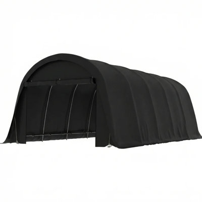 12X23.6 Ft Car Canopy With Upf50+ Protection And Bottom Connecting Tubes For Stability Heavy Duty Tent Portable Garage Large Zippered Door Extended Edge