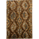 Himalayan Ikat Area Rug in Dark Brown