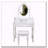 White Princess Vanity Desk Set with 360° Rotating Mirror, 4 Drawers and Stool-1639920635
