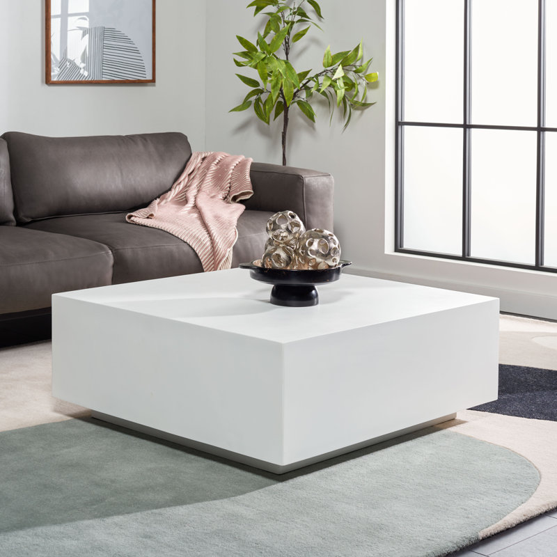 Mixx Bloc Coffee Table, 16.5" H x 47.25" W x 47.25" D, Lava Brown