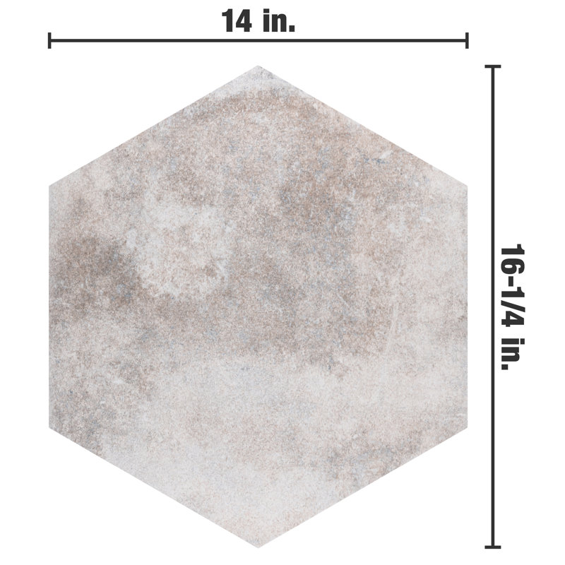 Americana 14.13 in. x 16.25 in. Glazed Porcelain Tile