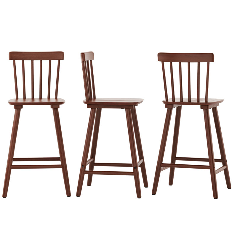 Tabouret Baggett, Tabouret de comptoir (siège d'une hauteur de 24 p, Noyer, 3