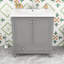Meuble-lavabo simple autoportant 30 po avec plateau en céramique Nistance-993595719