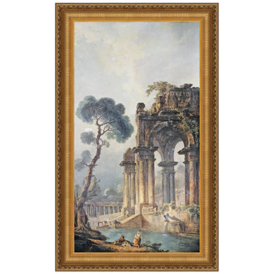 Les ruines près de l'eau, 1779, reproduction d'art sur toile