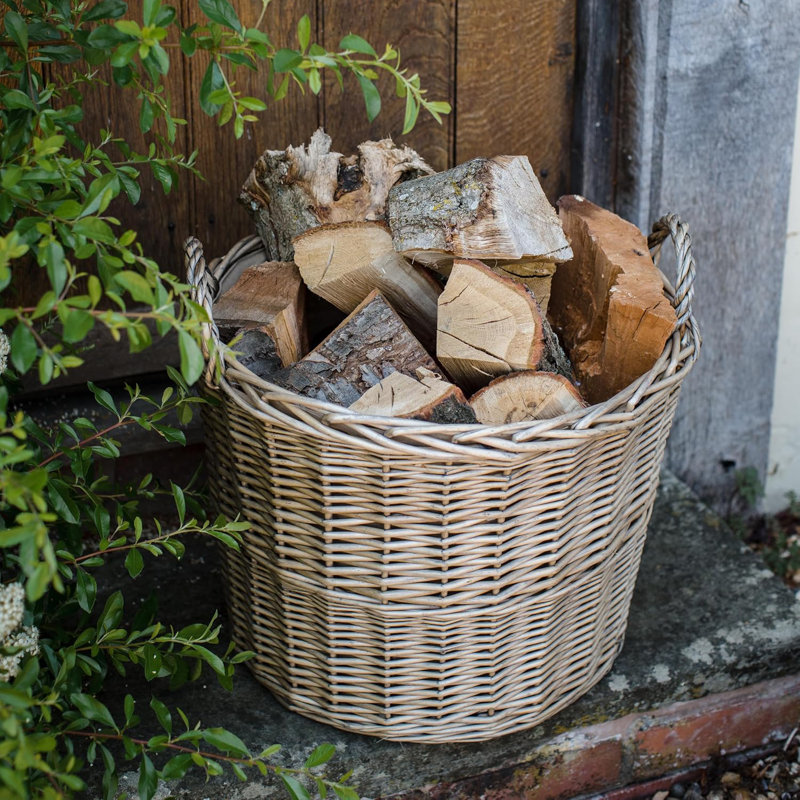 Bay Isle Home Wicker Decorative Basket, Antique Wash