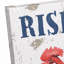 « rise & brillance coq », impression sur toile