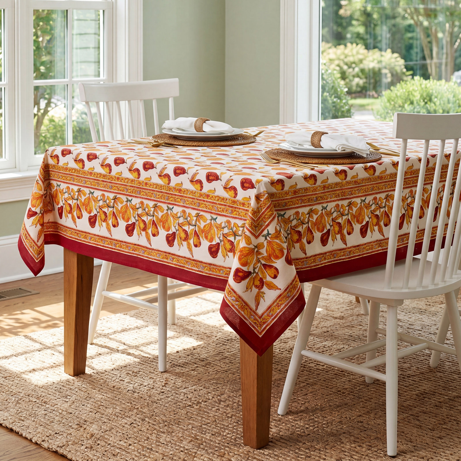 Carla Floral Tablecloth, 59" Square