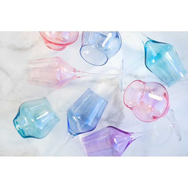 Contessa Wine Glass, Blue, 11 oz.