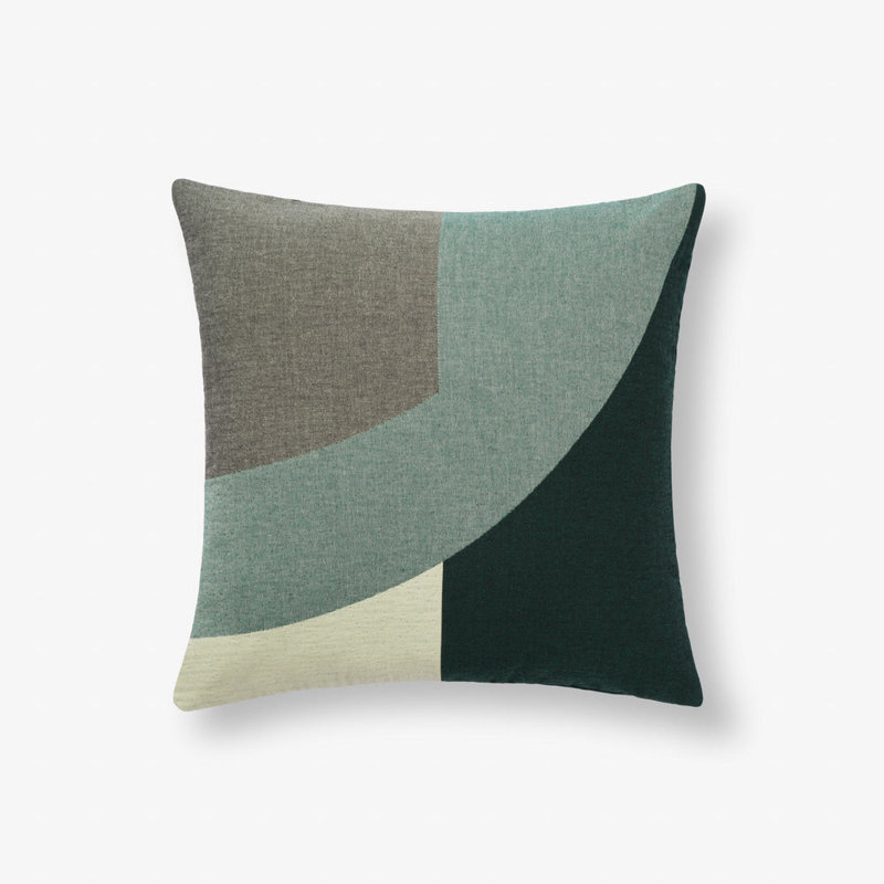 ECLIPSE CUSHON COVER / LUNA  / 30 x 50, Green, Square 19.8"
