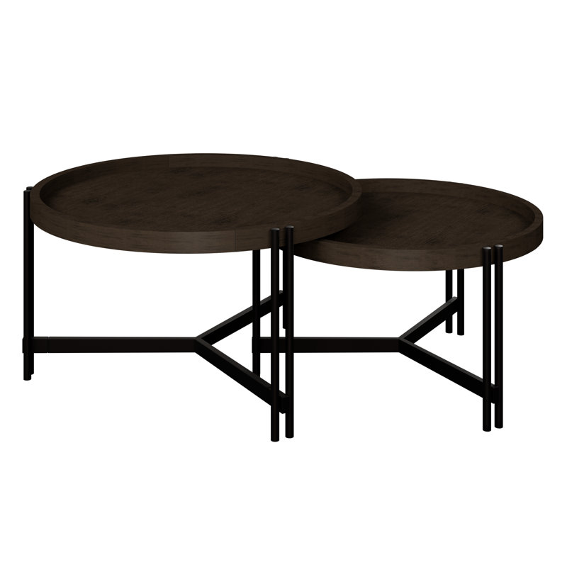 Table basse gigogne foncé