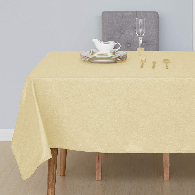 Solid High Density Oxford Waterproof Rectangular Wipe Clean Rectangle Tablecloth for Garden Table