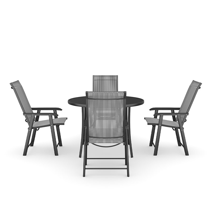 Alysea 4 - Person Patio Dining Set with Square Table