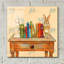 Art mural en verre épique «Bookends» par Marvindale, 12 po x 12 po