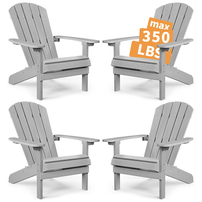 Lorrona Outdoor Adirondack Chair, Gray