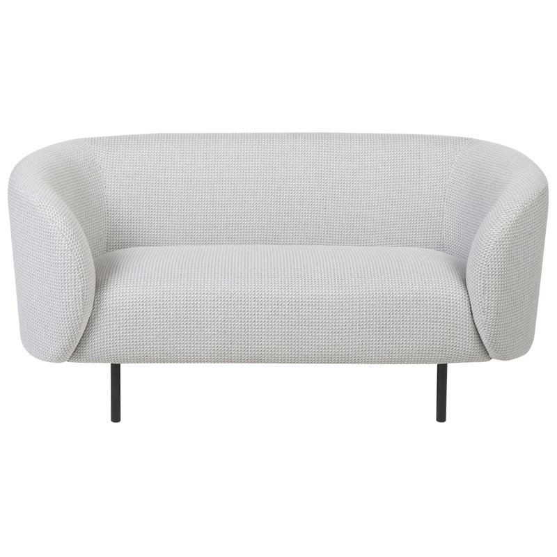 Jenkin Loveseat, Black/White, Black