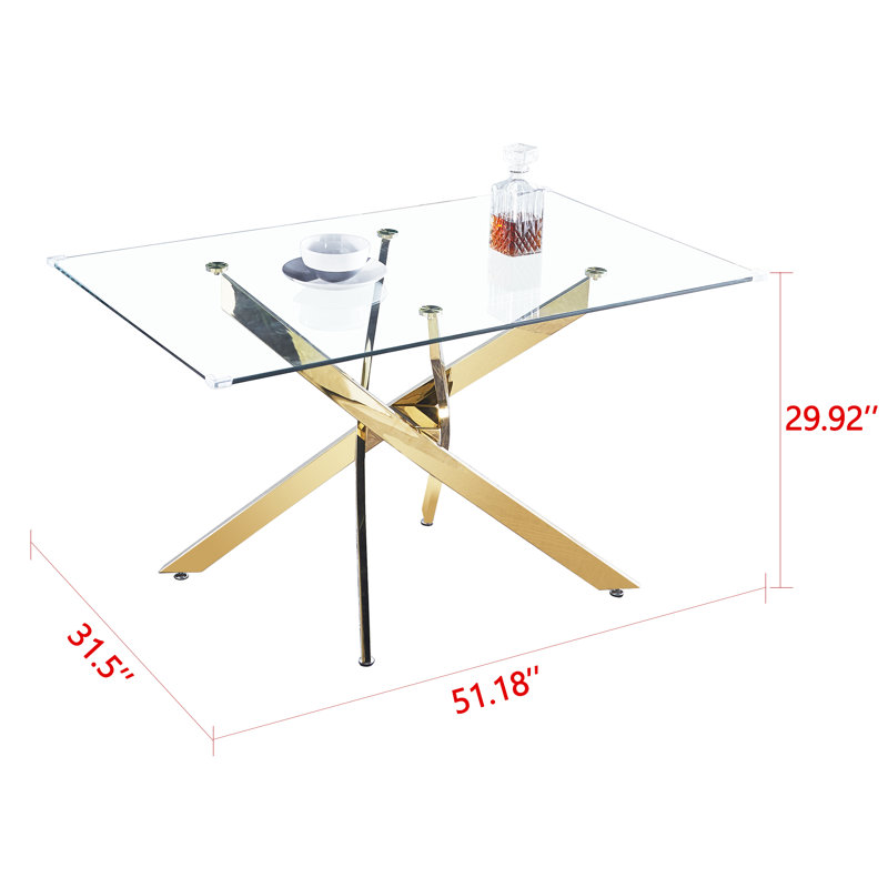 Kara Glass Pedestal Dining Table for 4 or 6 People