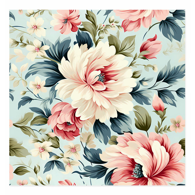 Floral Elegance I Unframed Art Print, 10" H x 10" W