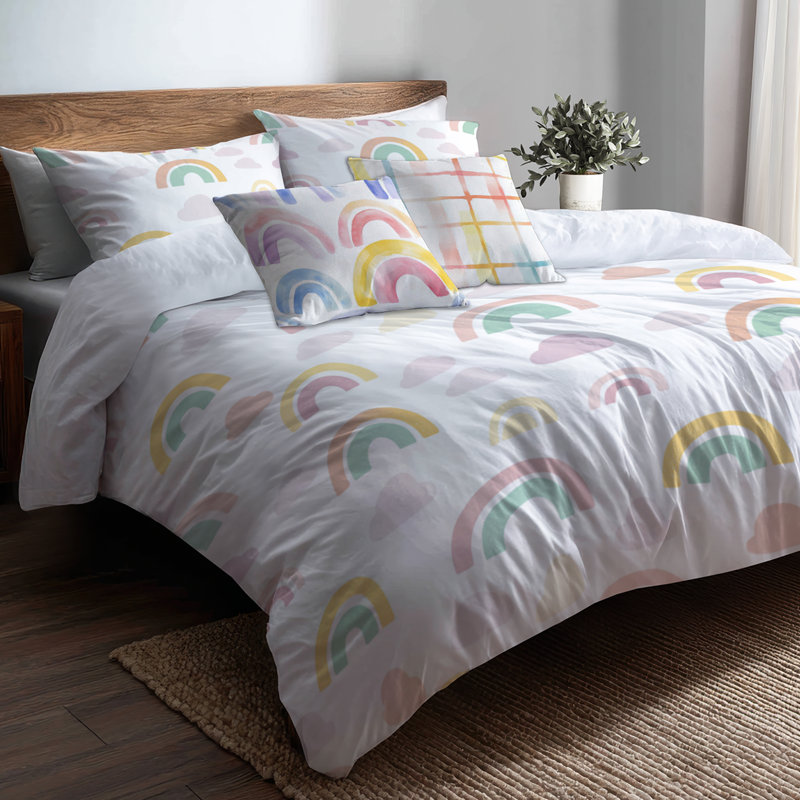 Ensemble de literie pour enfants 3 pièces - Ensemble de housse de couette et coussin décoratif, Très grand lit