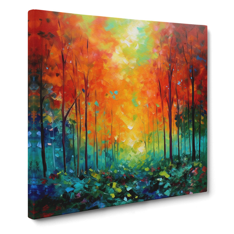 Forest Colour Field Painting No.4 - Wrapped Canvas, 50cm H x 50cm W x 3cm D