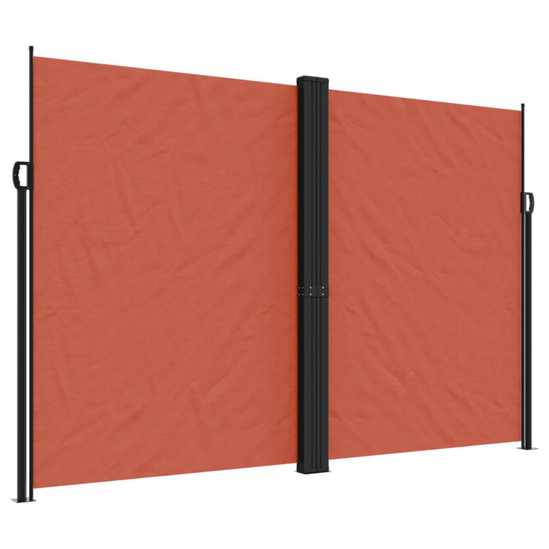 Symple Stuff Retractable Side Awning, 220cm H x 1000cm W, Terracotta