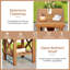  2 pièces Table d'appoint d'extérieur en bois d'acacia Adirondack avec tablette de rangement Naturel-1268108312