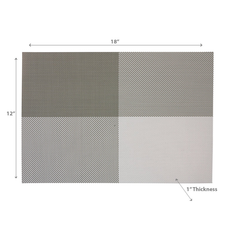 Napperon en vinyle rouge Tempo - ensemble de 12, Taupe