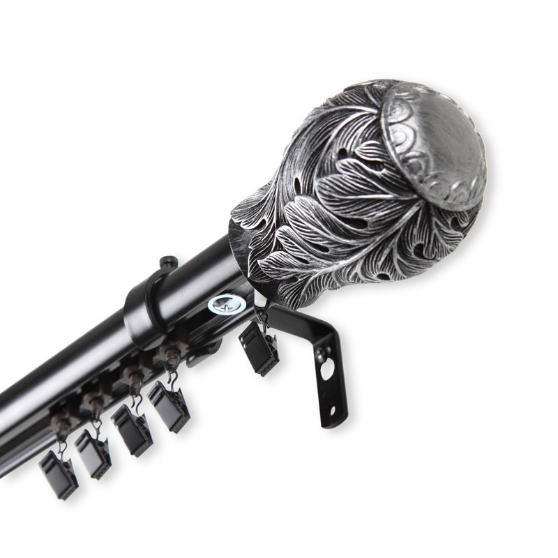 Ringler Adjustable Single Curtain Rod, 28" - 48" W