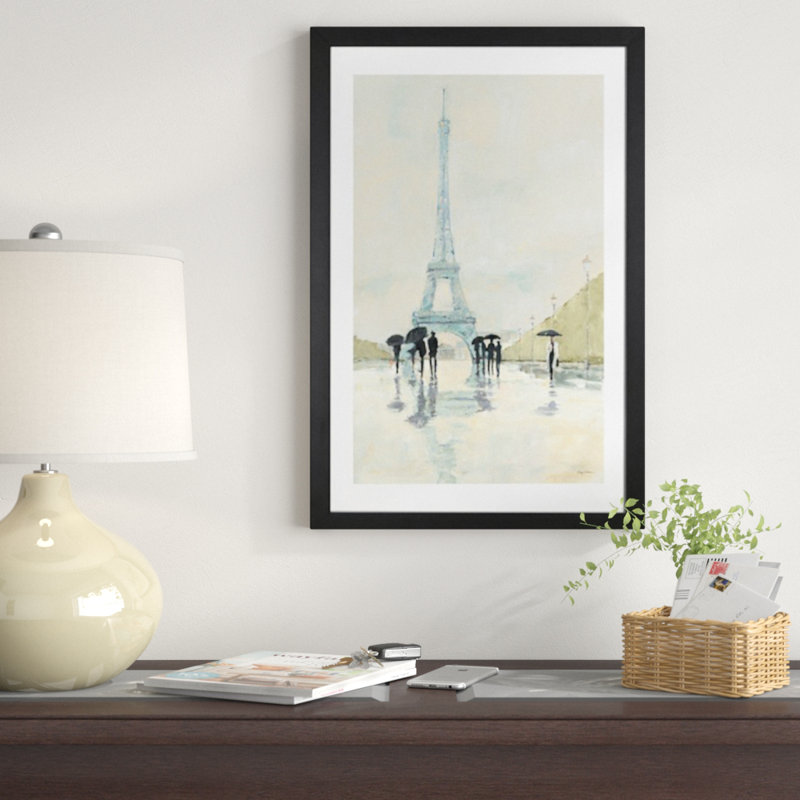 «April in Paris» par Avery Tillmon, reproduction, H 24 po x l 16 po x P 1 po, Papier encadré noir