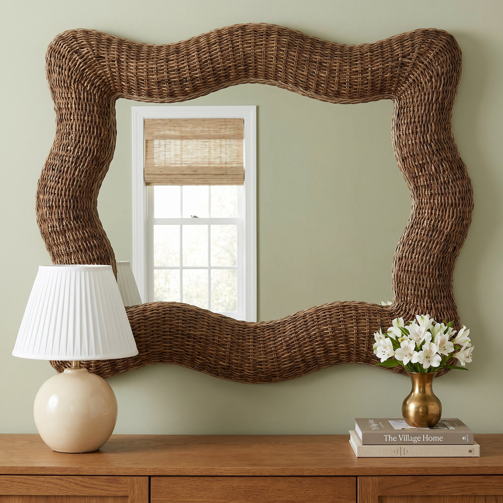 Incy Banana Leaf Wavy Mirror