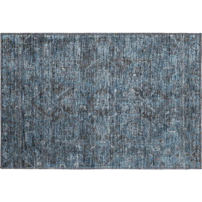 Premium Machine Washable Cerrito AMF571 Navy Rug