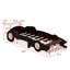 Lit plateforme Race Car, roues incluses-129230363