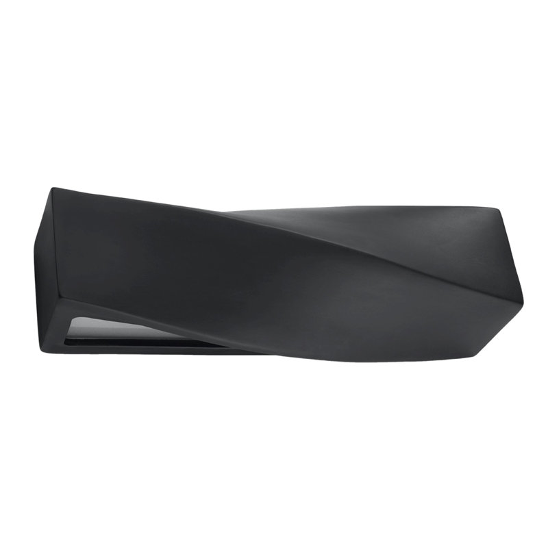 Robeson Ceramic Flush Mounted Sconce, Black