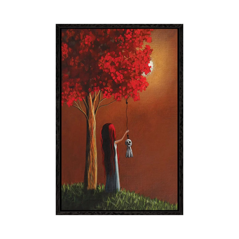 Now She Won't Be Alone III - Painting on Canvas, 66.04 cm H x 45.72 cm W, Black Framed