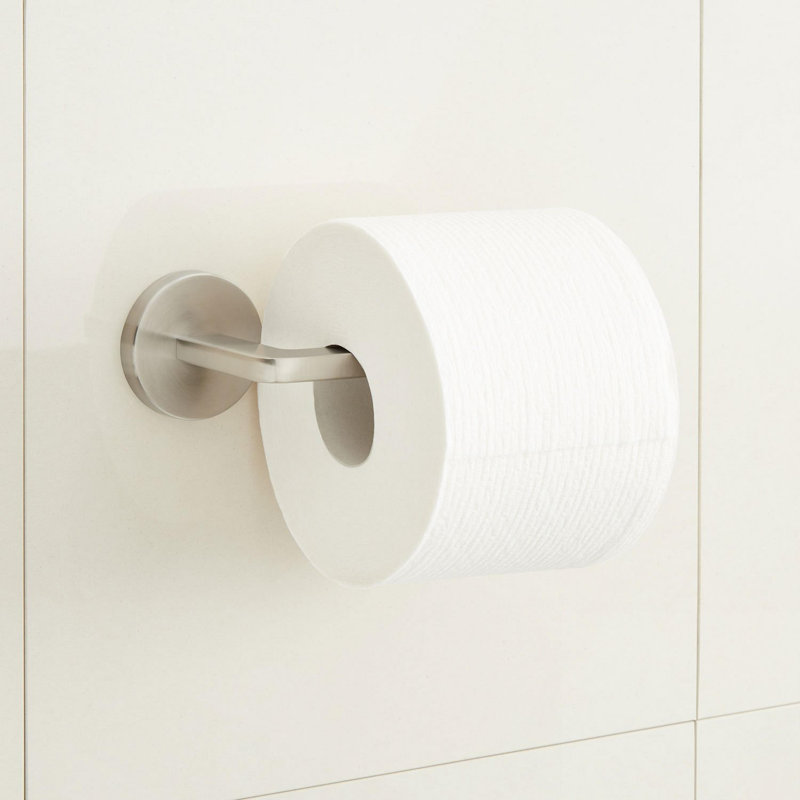 Drea Wall Mounted Spring Bar Toilet Paper Holder, Brushed Nickel