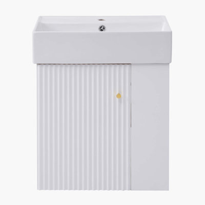 21.6'' Single Bathroom Vanity with Ceramic Top