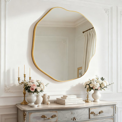 Irregular Wall Mirror Asymmetrical Mirror For Bathroom Bedroom Living Room Entryway, Decorative Modern Wall Decor, Wall Mounted Mirror