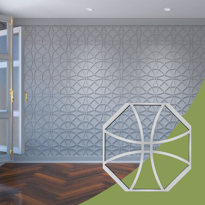 Panneaux muraux décoratifs en acrylique Haswell, petit, l 11 3/8 po x H 11 3/8 po x T 1/8 po, gris, Gris