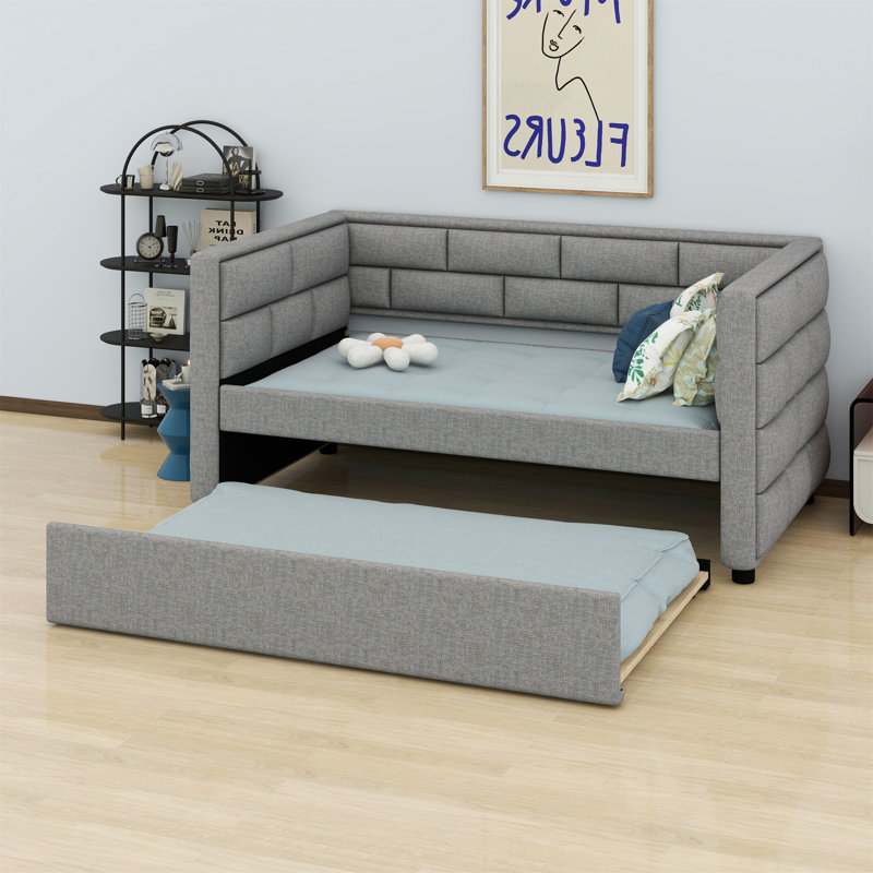 Prakesh Upholstered Daybed with Trundle