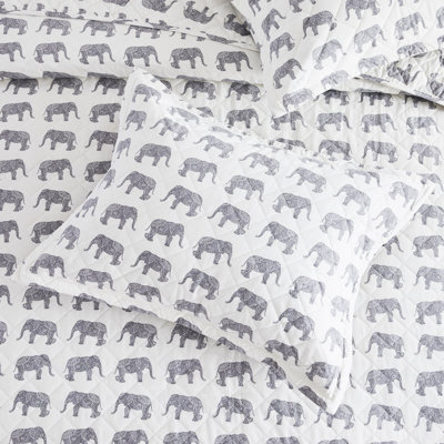 Elephant Flannel Cotton Quilt Set
