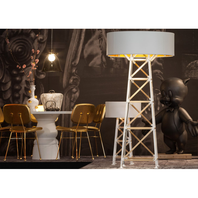 Construction Floor Lamp, Matte White, Medium