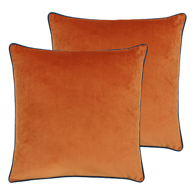 Square Meridian Square Scatter Cushion, Tiger/Teal, Polyester