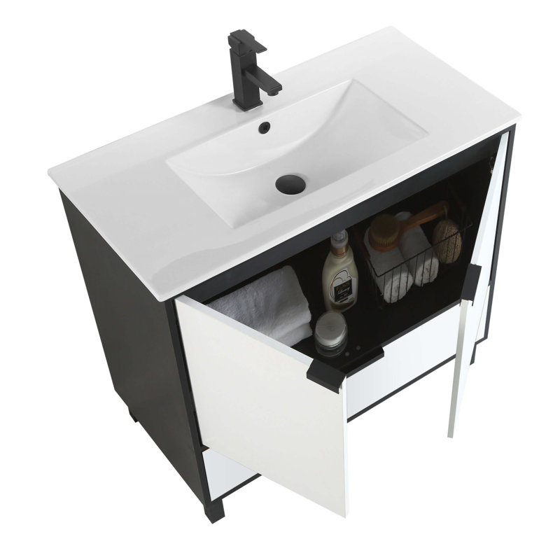 36" Single Bathroom Vanity Set, White