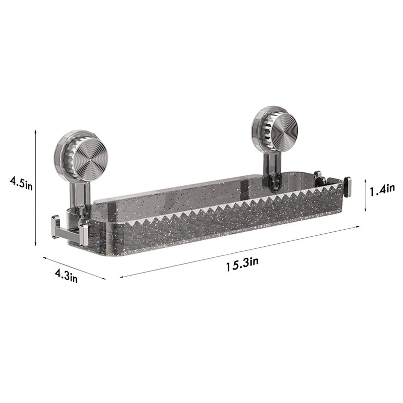 Support de douche à ventouse, Gris